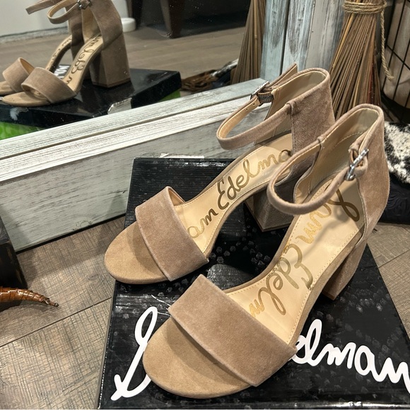 SAM EDELMAN SUEDE BLOCK HEELS! Only worn once! - Picture 5 of 7